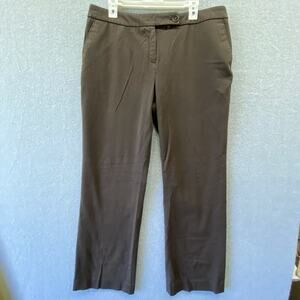 Talbots Pants Womens 14 Brown Signature Boot Dress Trousers Stretch Work Career